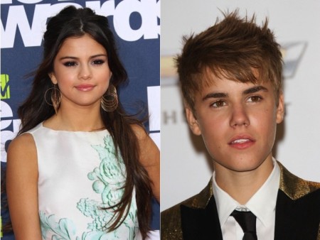 Selena Gomez and Justin Bieber. Photo: Andrew Evans / PR Photos