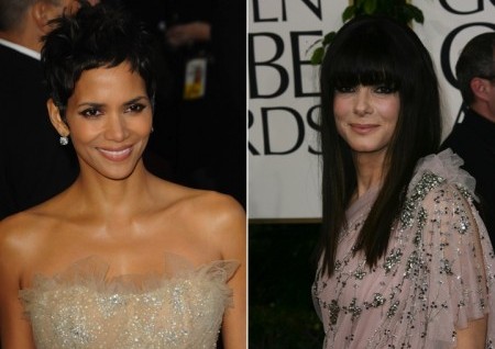Halle Berry and Sandra Bullock. Photo: Andrew Evans / PR Photos; Bob Charlotte / PR Photos