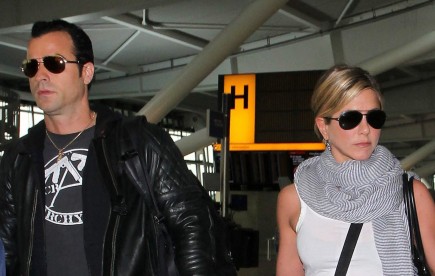 Justin Theroux and Jennifer Aniston. Photo: Fame Pictures