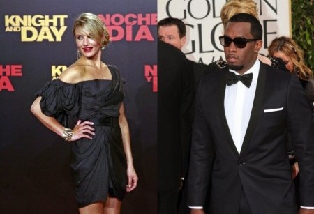 Cameron Diaz and Sean Combs. Photo: Solarpix / PR Photos; Andrew Evans / PR Photos