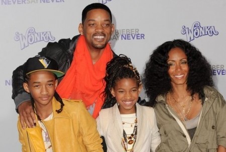 Jaden, Will, Willow and Jada Pinkett Smith. Photo: Allen Berezovsky / PR Photos