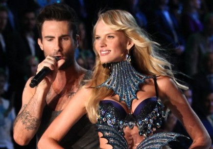 Adam Levine and Anne Vyalitsina. Photo: Janet Mayer / PR Photos