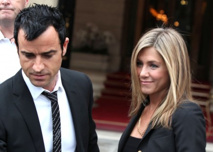 Justin Theroux and Jennifer Aniston. Photo: MJA/FameFlynet Pictures