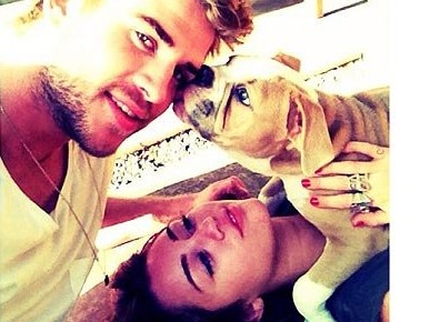 cupid's pulse, celebrity couples, Miley Cyrus, Liam Hemsworth, spend time together