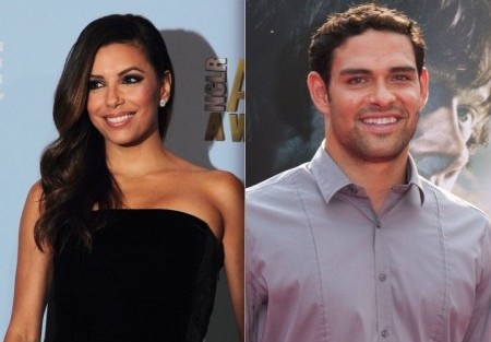 Eva Longoria and Mark Sanchez. Photo: Tina Gill / PR Photos; Charles Norfleet / PR Photos