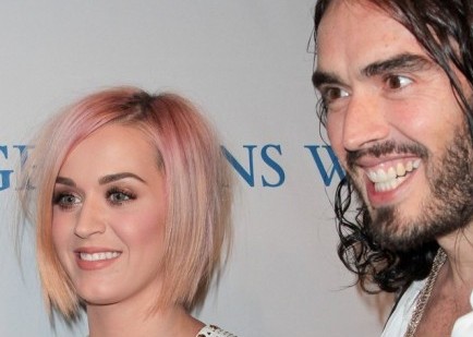 Katy Perry and Russell Brand. Photo: Andrew Evans / PR Photos