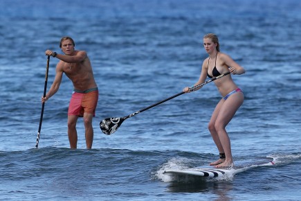 Slater Trout and Ireland Baldwin. Photo: Zeus/Chaos/FAMEFLYNET PICTURES